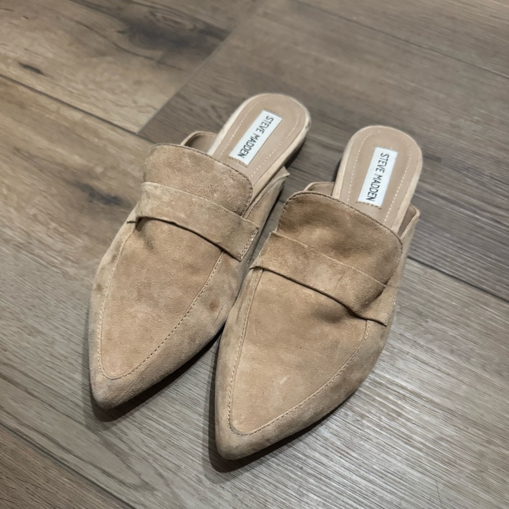 Steve Madden Tan Suede Women's Mules